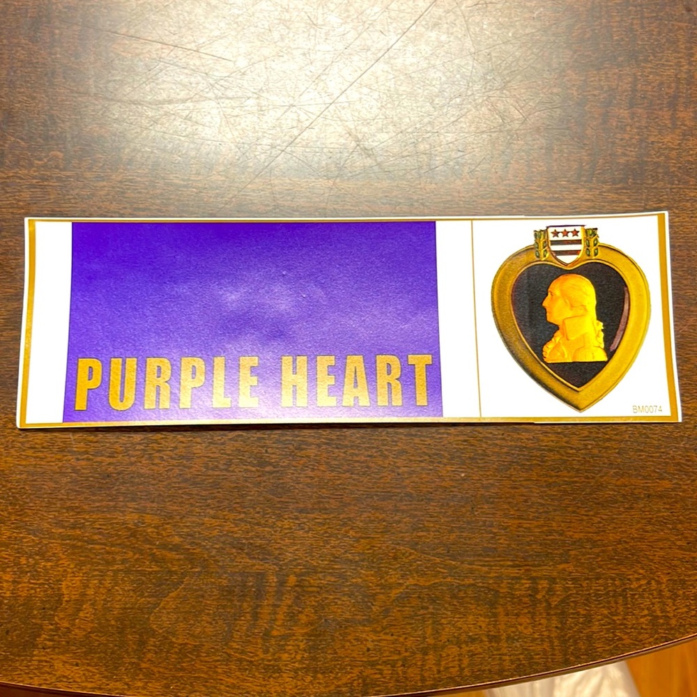 Purple Heart bumper sticker